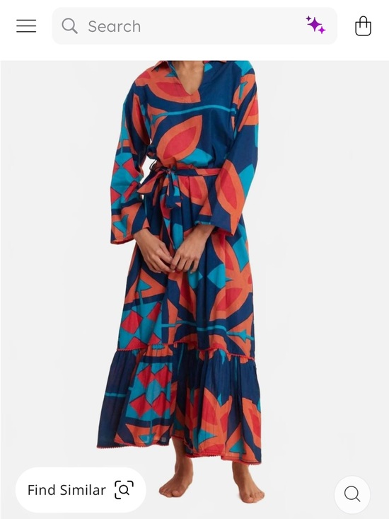 Moda Posa Dresses & Skirts - Vibrant Navy Maxi Dress with Coral & Teal Graphic Print